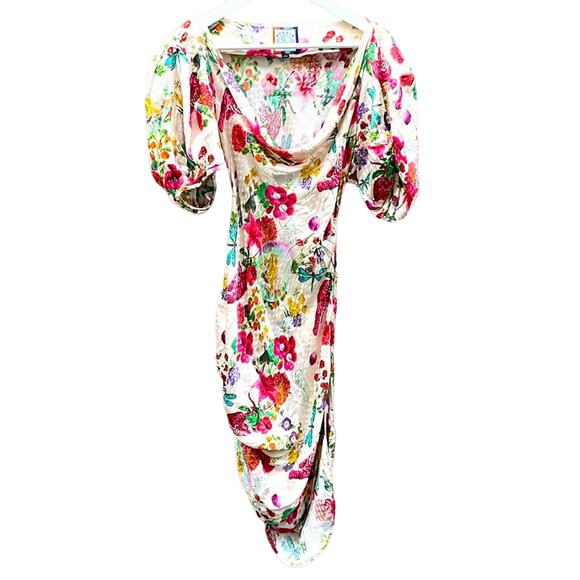 MUKZIN Floral Tiger Print Midi Dress - Picture 16 of 16